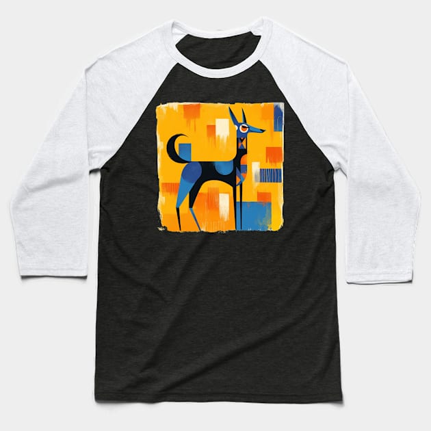 Picasso Style Dog Baseball T-Shirt by UKnowWhoSaid